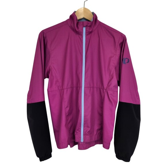 Pearl Izumi MTB Barrier Cycling Jacket Womens M Purple Wine Full Zip Small FLAW - Picture 1 of 11